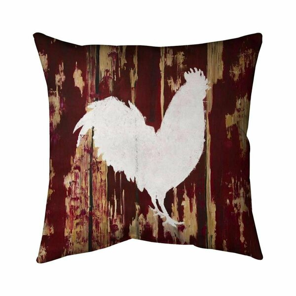 Fondo 26 x 26 in. Rooster Silhouette-Double Sided Print Indoor Pillow FO3345372